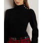 RALPH LAUREN- Maglia con collo a lupetto e bottoni