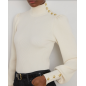 RALPH LAUREN- Maglia con collo a lupetto e bottoni