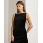 RALPH LAUREN- Abito da cocktail in velluto con perline