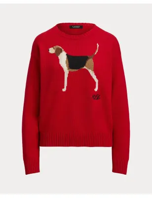 RALPH LAUREN- Maglia in cotone con segugio