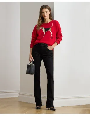 RALPH LAUREN- Maglia in cotone con segugio