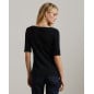 RALPH LAUREN- Maglietta con scollo a barchetta stretch