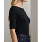 RALPH LAUREN- Maglietta con scollo a barchetta stretch