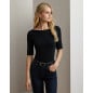 RALPH LAUREN- Maglietta con scollo a barchetta stretch