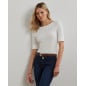 RALPH LAUREN- Maglietta con scollo a barchetta stretch