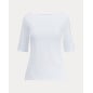 RALPH LAUREN- Maglietta con scollo a barchetta stretch