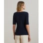 RALPH LAUREN- Maglietta con scollo a barchetta stretch