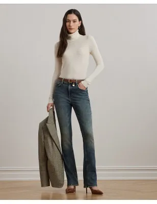RALPH LAUREN- Maglia dolcevita in misto seta