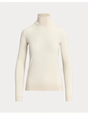 RALPH LAUREN- Maglia dolcevita in misto seta