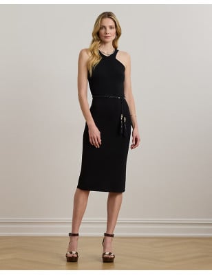 RALPH LAUREN- Abito in maglia a coste senza maniche