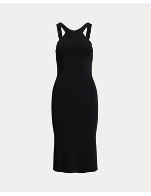 RALPH LAUREN- Abito in maglia a coste senza maniche