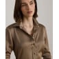RALPH LAUREN- Camicia in charmeuse di raso Classic-Fit