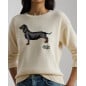 RALPH LAUREN- Maglia in cotone con bassotto a intarsi