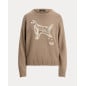 RALPH LAUREN- Maglia con setter inglese a intarsi