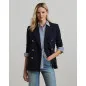 RALPH LAUREN- Blazer in crêpe di lana a doppio petto