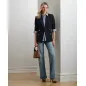 RALPH LAUREN- Blazer in crêpe di lana a doppio petto