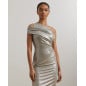RALPH LAUREN- Abito monospalla metallizzato