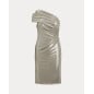 RALPH LAUREN- Abito monospalla metallizzato