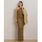 RALPH LAUREN - Abito halter in rete con perline
