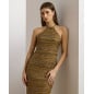 RALPH LAUREN - Abito halter in rete con perline