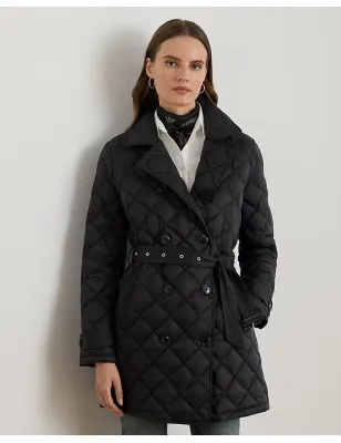 RALPH LAUREN- Trench trapuntato a rombi
