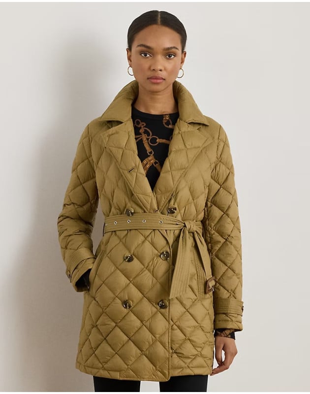 RALPH LAUREN- Trench trapuntato a rombi