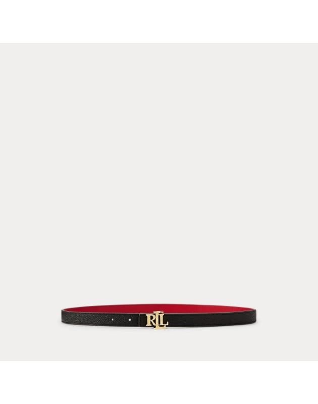 RALPH LAUREN- Cintura sottile double-face con logo RALPH LAUREN- Cintura sottile double-face con logo