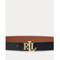 RALPH LAUREN- Cintura double-face martellata con logo RALPH LAUREN- Cintura double-face martellata con logo