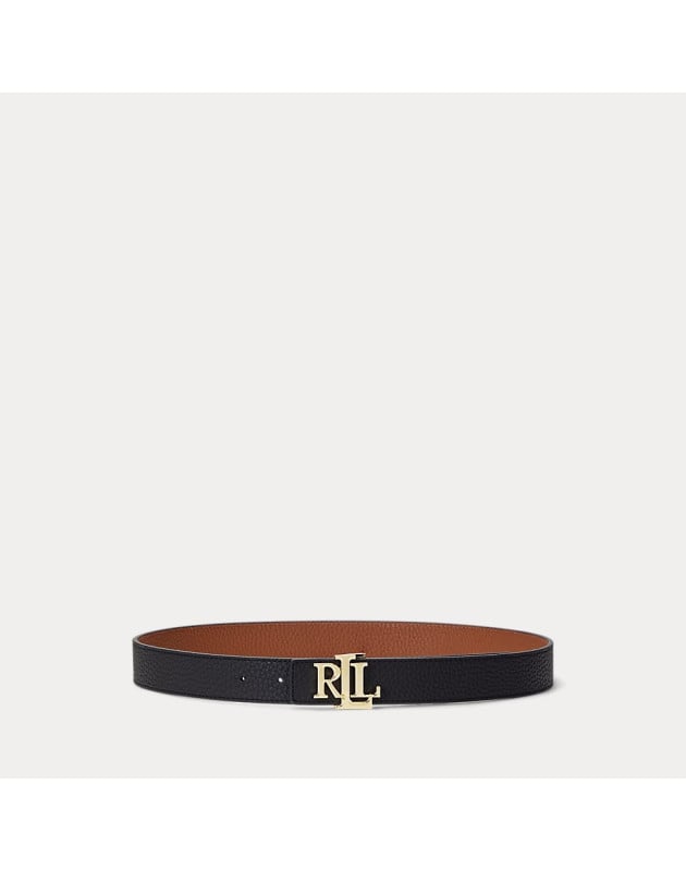 RALPH LAUREN- Cintura double-face martellata con logo RALPH LAUREN- Cintura double-face martellata con logo