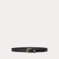 RALPH LAUREN- Cintura in pelle con logo sul passante RALPH LAUREN- Cintura in pelle con logo sul passante