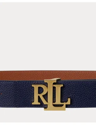 RALPH LAUREN- Cintura alta reversibile martellata