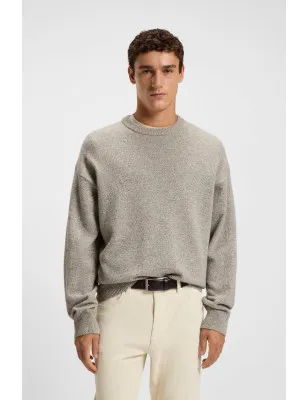 HUGO BOSS- Maglione relaxed fit in lana vergine