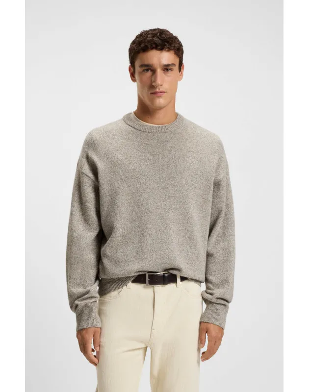 HUGO BOSS- Maglione relaxed fit in lana vergine HUGO BOSS- Maglione relaxed fit in lana vergine