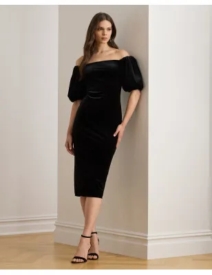 RALPH LAUREN- Abito da cocktail in velluto
