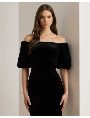 RALPH LAUREN- Abito da cocktail in velluto