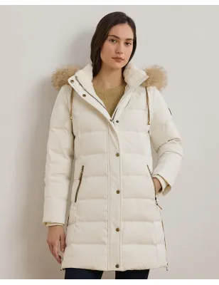 RALPH LAUREN- Piumino con pelliccia ecologica