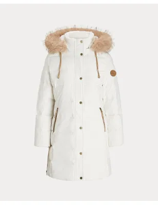 RALPH LAUREN- Piumino con pelliccia ecologica