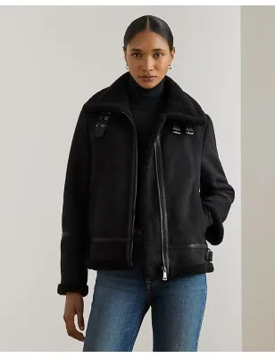 RALPH LAUREN- Giacca in camoscio ecologico