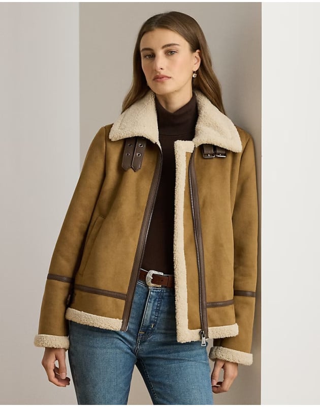 RALPH LAUREN- Giacca in camoscio ecologico