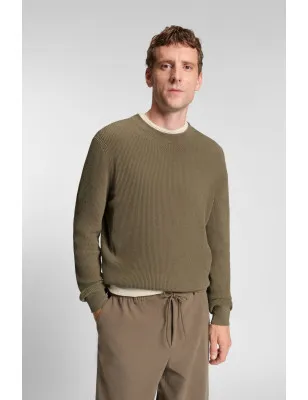 HUGO BOSS- Maglione regular fit con lavorazione effetto velluto a coste