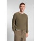 HUGO BOSS- Maglione regular fit con lavorazione effetto velluto a coste