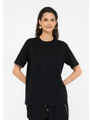 LIU JO- T-shirt con strass