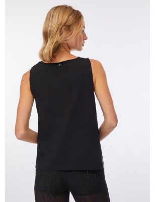 LIU JO- Top in cotone e georgette