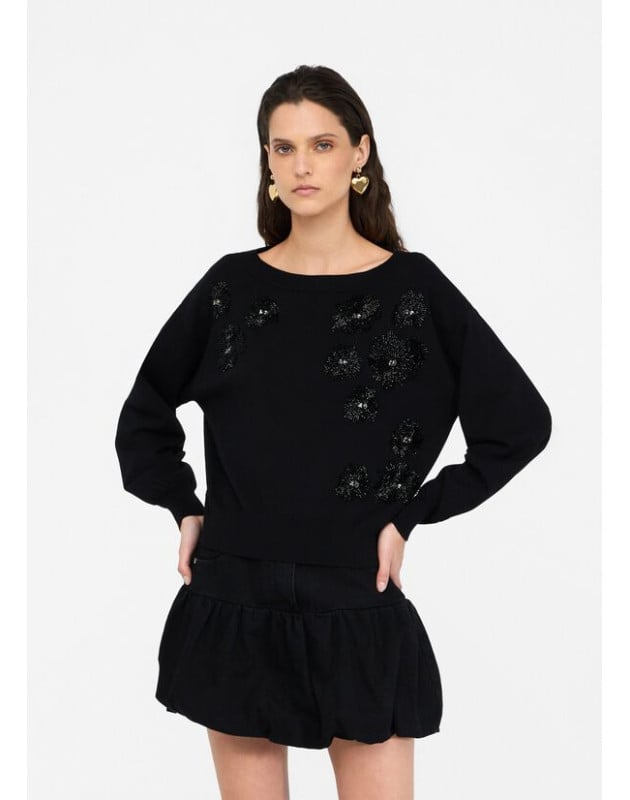 LIU JO- Maglia con strass LIU JO- Maglia con strass