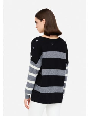 LIU JO- Maglia a righe 100% lana