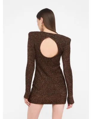 LIU JO- Abito in maglia con spalline imbottite