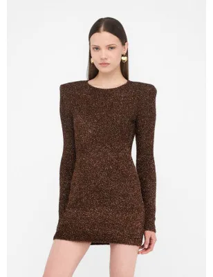 LIU JO- Abito in maglia con spalline imbottite