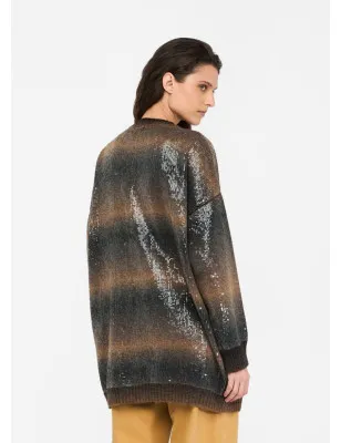 LIU JO- Cardigan lungo con paillettes