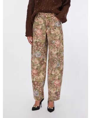 LIU JO- Pantaloni flare con stampa