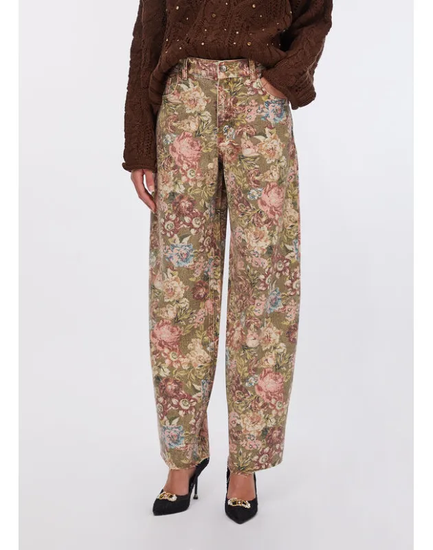 LIU JO- Pantaloni flare con stampa